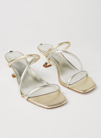 Brennda Low Heel Sandals Silver Multi