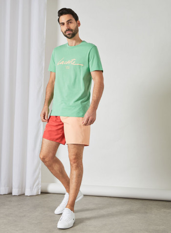 Crew Neck Logo T-Shirt Green