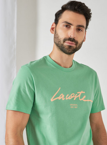 Crew Neck Logo T-Shirt Green