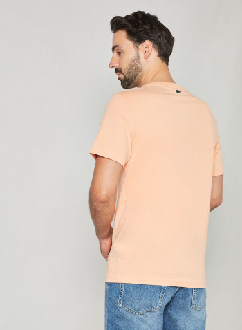 Crew Neck Logo T-Shirt Orange