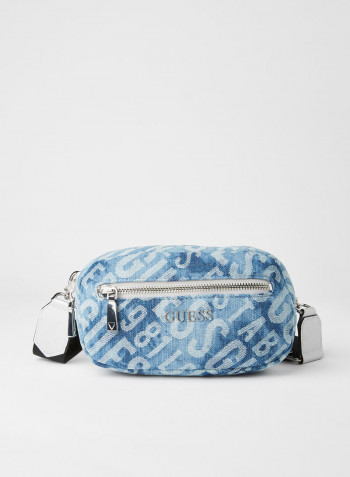 Manhattan Crossbody Waistpack Denim Guess