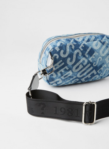 Manhattan Crossbody Waistpack Denim Guess