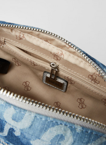 Manhattan Crossbody Waistpack Denim Guess