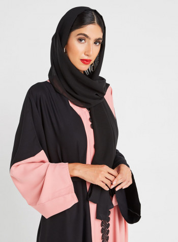 Colourblock Abaya multicolour