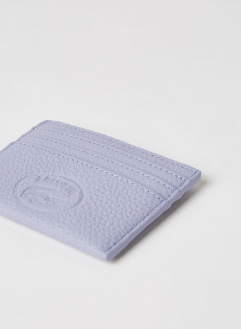 Embossed Logo Leather Cardholder Freesia