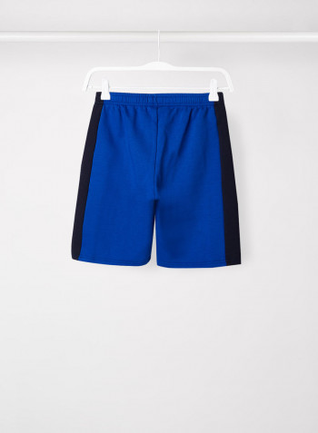 Kids Contrast Side Stripe Shorts Navy Blue/Black