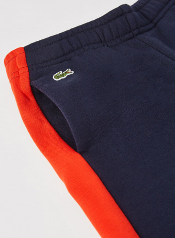 Kids/Teen Text Print Fleece Shorts Navy