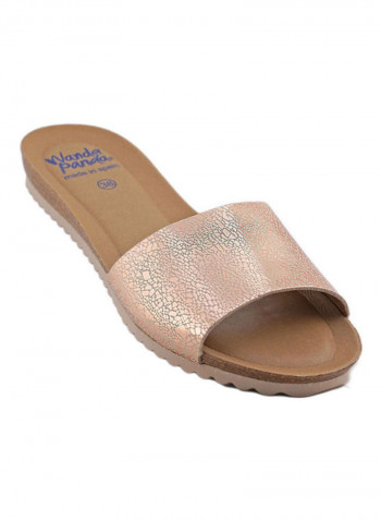 Comfortable Slip On Casual Sandals Rose Gold