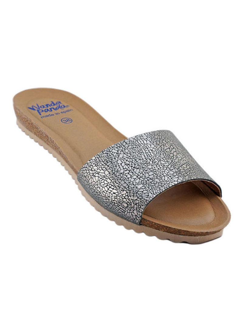 Comfortable Slip On Casual Sandals Silver