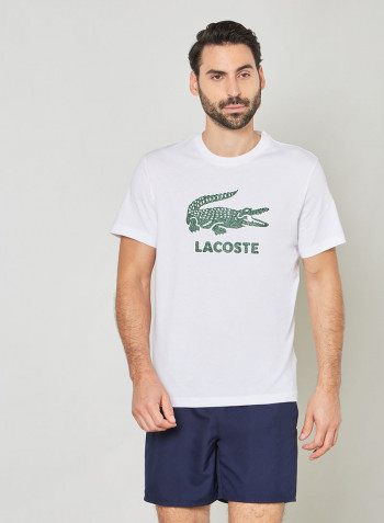 Crackled Logo T-Shirt White