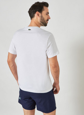 Crackled Logo T-Shirt White