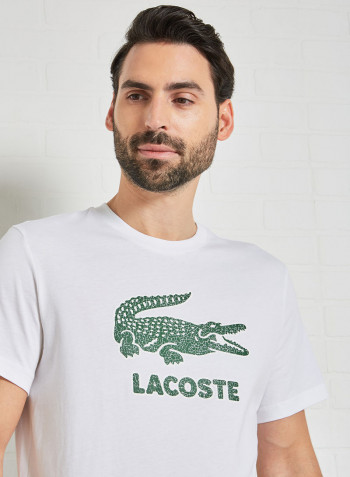 Crackled Logo T-Shirt White