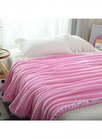 Soft Bed Blanket Cotton Pink 200x230centimeter