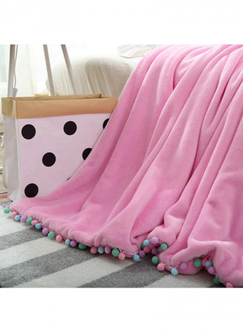 Soft Bed Blanket Cotton Pink 200x230centimeter