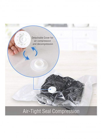 10-Piece Vacuum Storage Bag With Hand Pump Clear/Yellow/Black
