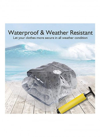 10-Piece Vacuum Storage Bag With Hand Pump Clear/Yellow/Black