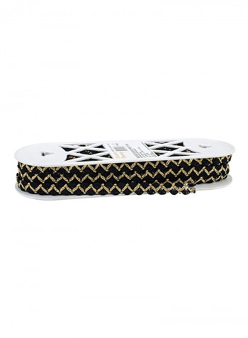 Metallic Novelty Braid Trim Black/Gold