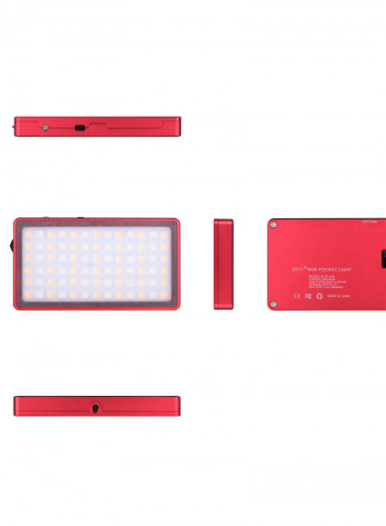 RGB Pocket LED Video Panel Camera Fill Light Red