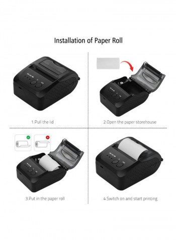 Thermal Receipt Printer Black