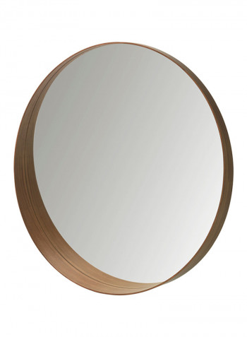 Round Mirror Brown 60centimeter