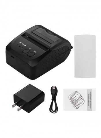 Wireless Portable Thermal Printer Set Black