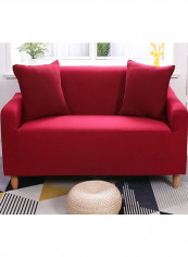 Solid Pattern Sofa Slipcover Red 145-180centimeter