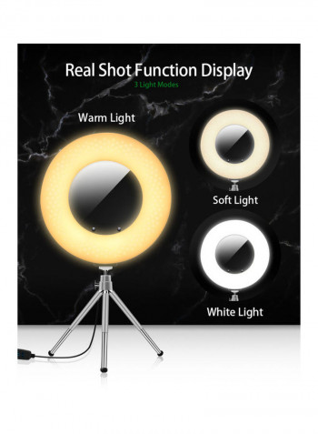 4 in 1 Desktop Cosmetic Live Lamp 25.5 x 25.5 x 25.5cm Multicolour