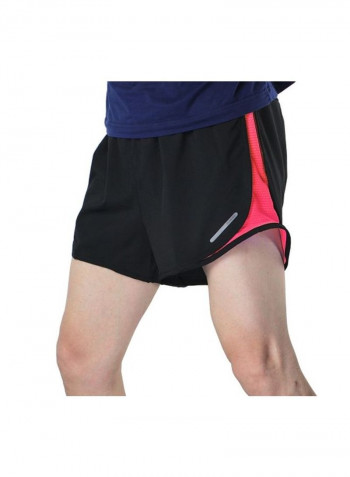 Mid-Rise Shorts Red/Black