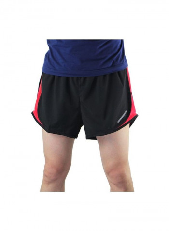 Mid-Rise Shorts Red/Black