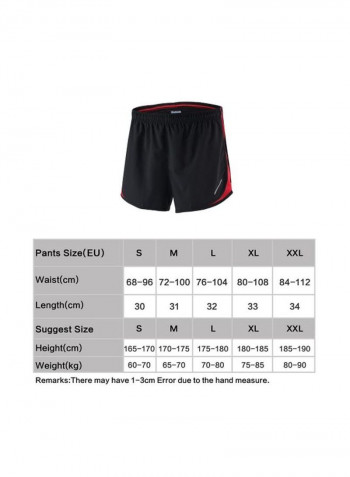 Mid-Rise Shorts Red/Black