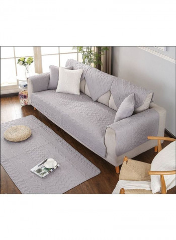 Sofa Cushion Slipcover Grey 110 x 180centimeter