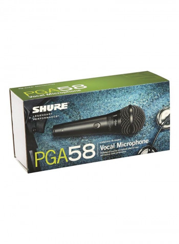 Handheld Karaoke Microphone With XLR Cable PGA58-XLR-E Black