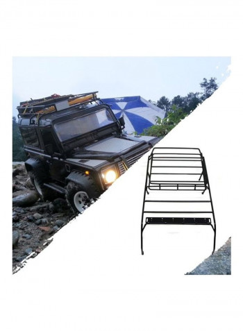 Metal Roof Luggage Rack With 6 White LED Light For RC Cars 29.5 x 19.5 x 1.3cm