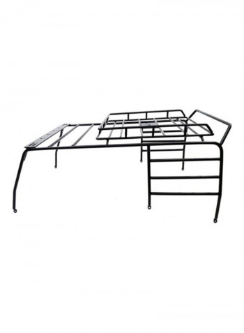 Metal Roof Luggage Rack With 6 White LED Light For RC Cars 29.5 x 19.5 x 1.3cm