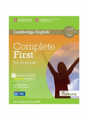 Complete First For Schools Student's Book Without Answers With Testbank [With CDROM] Hardcover Student Edition