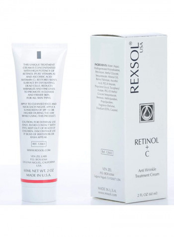 Retinol And C Anti-Wrinkle Treatment Cream 60ml