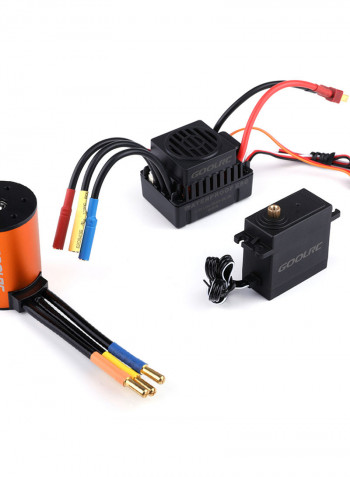 Waterproof 3650 3900KV Motor With 60 Brushless ESC And 25kg Servo Combo Set For 1/10 RC Car 10.5 X 6 X 8cm