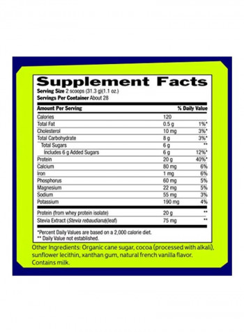 Whey Isolate Protein Chocolate