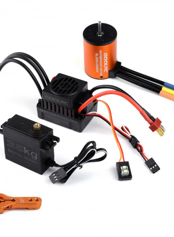 Waterproof 3650 4300KV Motor With 60 Brushless ESC And 25kg Servo Combo Set For 1/10 RC Car 10.5 X 6 X 8cm