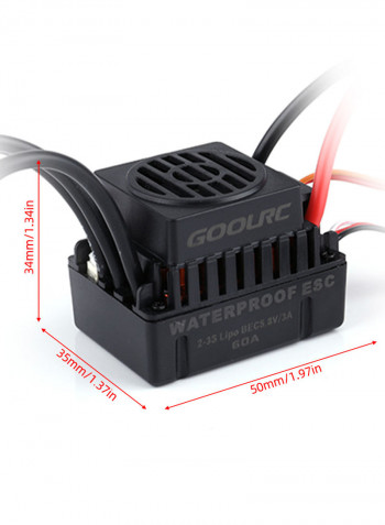 Waterproof 3650 4300KV Motor With 60 Brushless ESC And 25kg Servo Combo Set For 1/10 RC Car 10.5 X 6 X 8cm