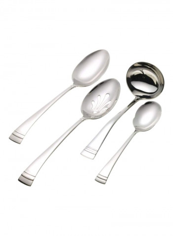 4-Piece Stainless Steel Hostess Set Silver