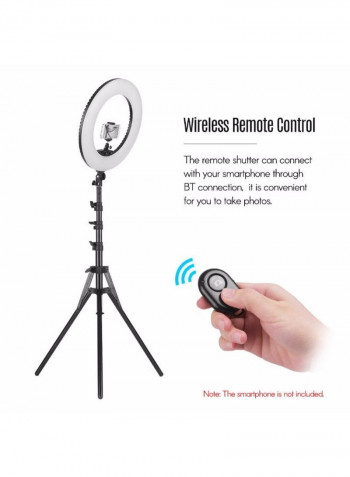 LED Photography Ring Light With Accessory 18inch White