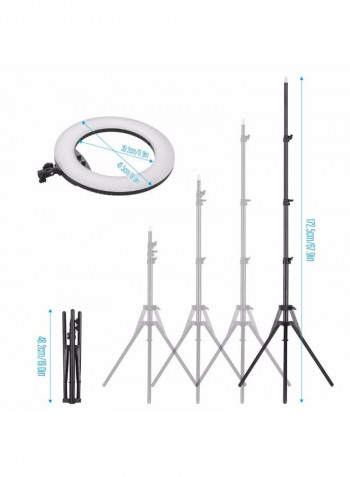 LED Photography Ring Light With Accessory 18inch White