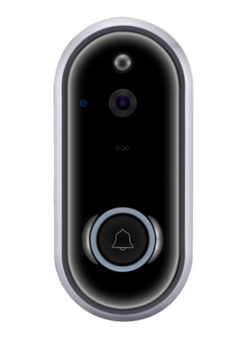 Face Recognition Wifi Smart Video Doorbell Black/Grey