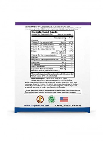 Pack Of 30 L-arginine Dietary Supplement - Grapeberry
