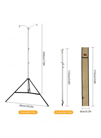 Telescoping Lantern Stand Camping Lamp 58.00x8.00x8.00cm