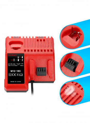 Battery Charger For Power Tool Red