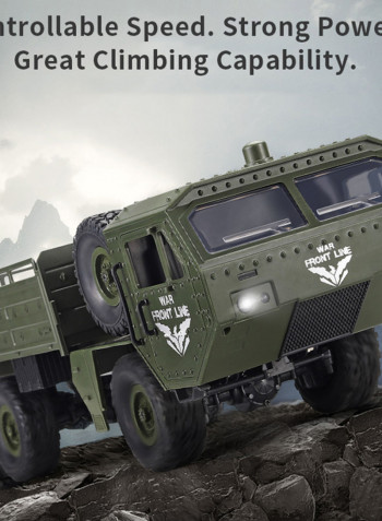 Q75 6WD 2.4GHz Off-Road Remote Control Military Truck 50.5cm