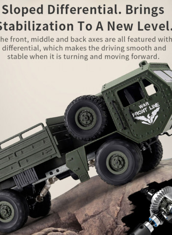 Q75 6WD 2.4GHz Off-Road Remote Control Military Truck 50.5cm