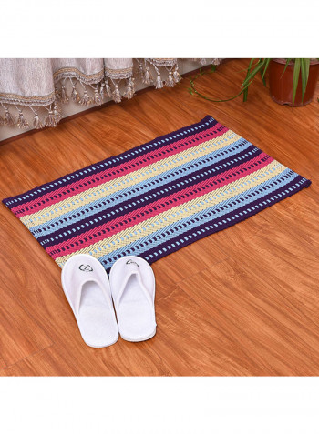 Classic Striped Pattern Anti-Skid Floor Mat Multicolour 90 x 150centimeter